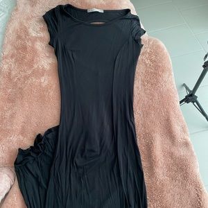 Long black beach cover up dress